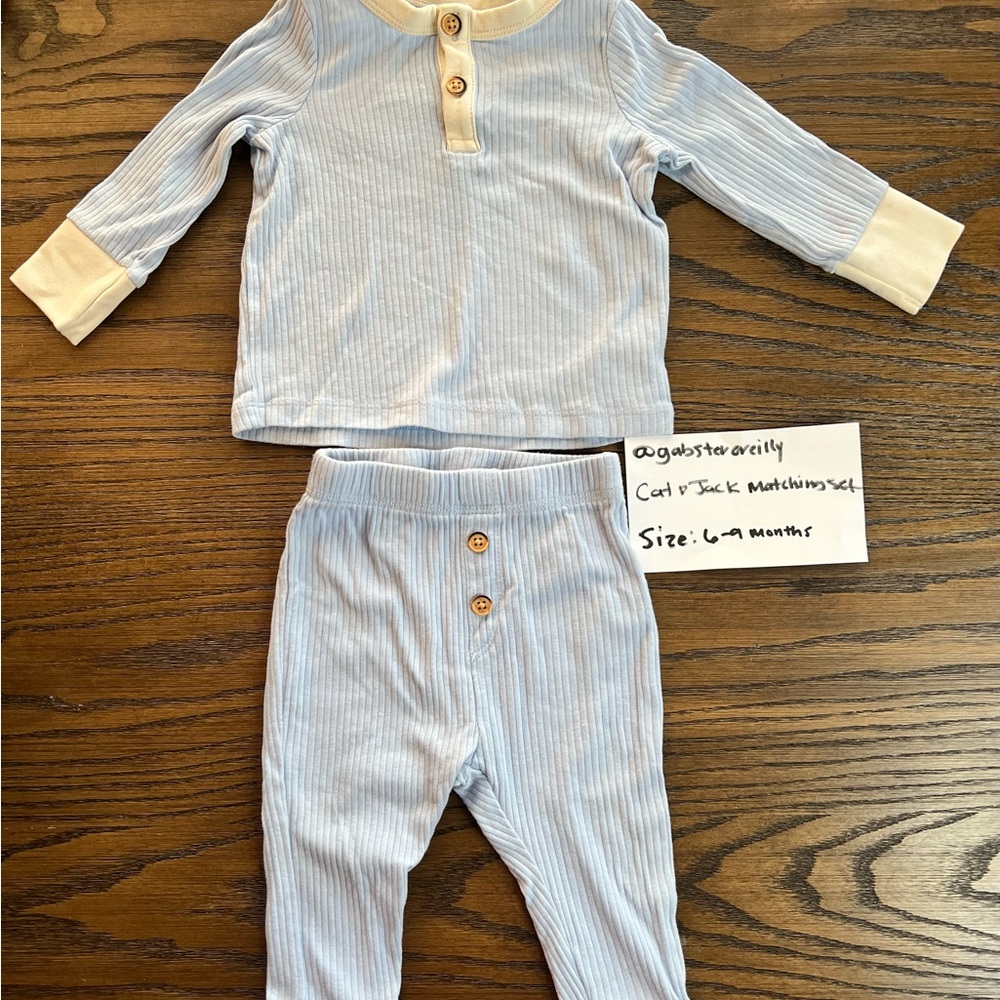 Cat & Jack Kids Set - Blue and Cream
